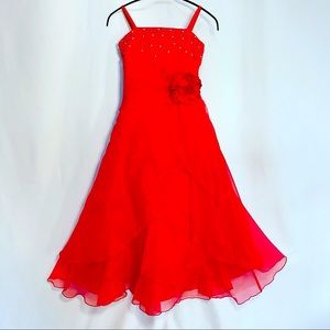 Red Chiffon Dress